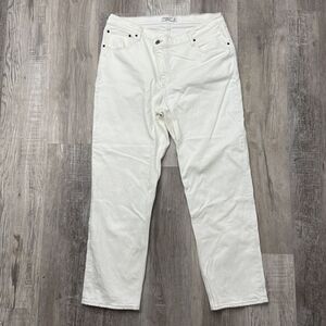 Abercrombie Fitch Jeans Womens‎ 33 16 90s White Straight Ultra High Rise Denim